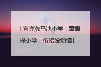 宜宾洗马池小学：童眼探小学，衔接没烦恼