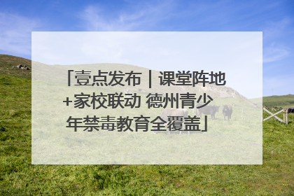 壹点发布｜课堂阵地+家校联动 德州青少年禁毒教育全覆盖