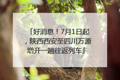 好消息！7月1日起，陕西西安至四川万源增开一趟往返列车