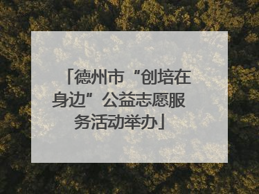 德州市“创培在身边”公益志愿服务活动举办
