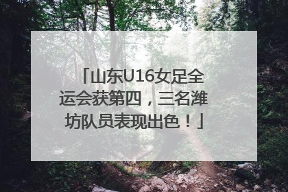 山东U16女足全运会获第四，三名潍坊队员表现出色！