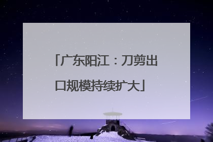 广东阳江：刀剪出口规模持续扩大