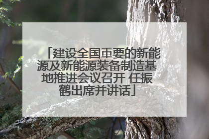 建设全国重要的新能源及新能源装备制造基地推进会议召开 任振鹤出席并讲话