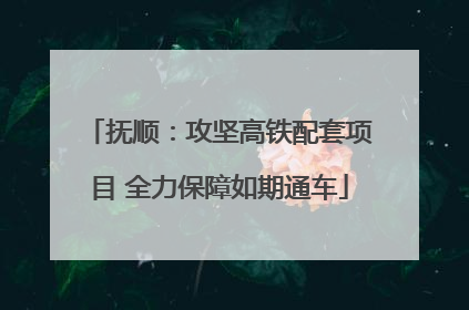 抚顺：攻坚高铁配套项目 全力保障如期通车