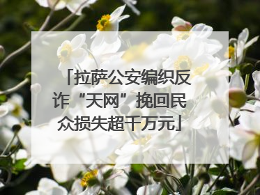 拉萨公安编织反诈“天网”挽回民众损失超千万元