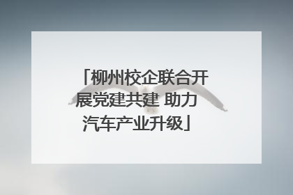 柳州校企联合开展党建共建 助力汽车产业升级
