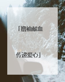 撸袖献血 传递爱心