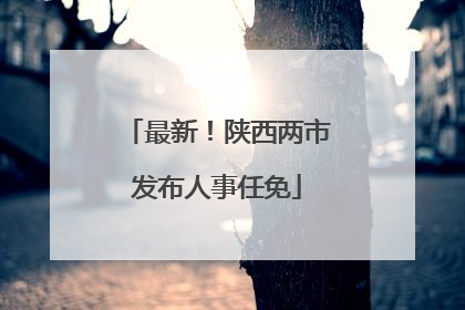 最新！陕西两市发布人事任免