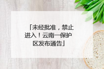 未经批准，禁止进入！云南一保护区发布通告