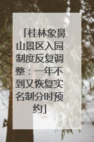 桂林象鼻山景区入园制度反复调整：一年不到又恢复实名制分时预约