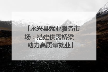 永兴县就业服务市场：搭建供需桥梁 助力高质量就业