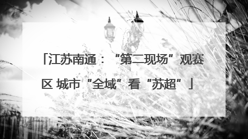 江苏南通：“第二现场”观赛区 城市“全域”看“苏超”