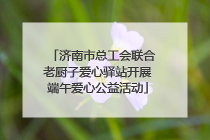 济南市总工会联合老厨子爱心驿站开展端午爱心公益活动