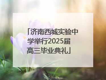 济南西城实验中学举行2025届高三毕业典礼