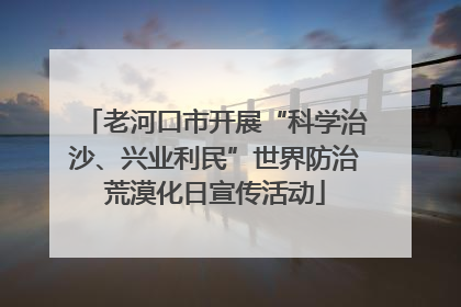 老河口市开展“科学治沙、兴业利民”世界防治荒漠化日宣传活动