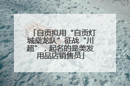 自贡拟用“自贡灯城燊龙队”征战“川超”，起名的是美发用品店销售员