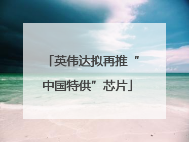 英伟达拟再推“中国特供”芯片