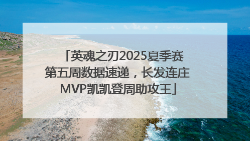 英魂之刃2025夏季赛第五周数据速递，长发连庄MVP凯凯登周助攻王