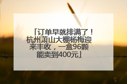 订单早就排满了！杭州萧山大棚杨梅迎来丰收，一盒96颗能卖到400元