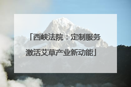 西峡法院：定制服务激活艾草产业新动能
