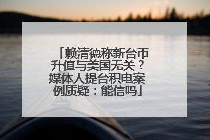 赖清德称新台币升值与美国无关？媒体人提台积电案例质疑：能信吗