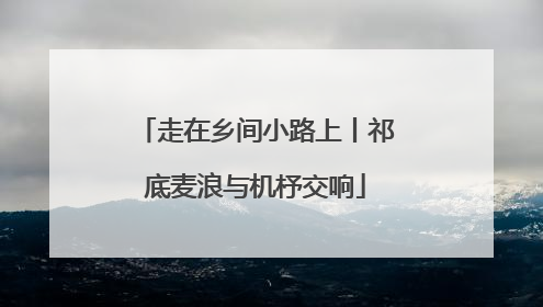 走在乡间小路上丨祁底麦浪与机杼交响