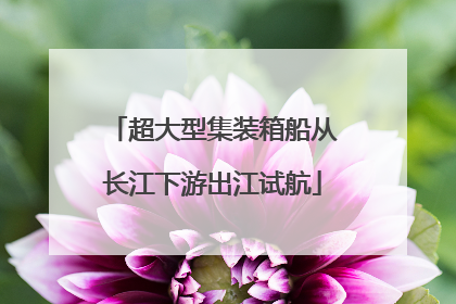 超大型集装箱船从长江下游出江试航