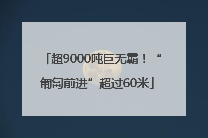 超9000吨巨无霸！“匍匐前进”超过60米