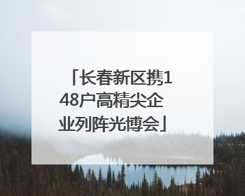 长春新区携148户高精尖企业列阵光博会