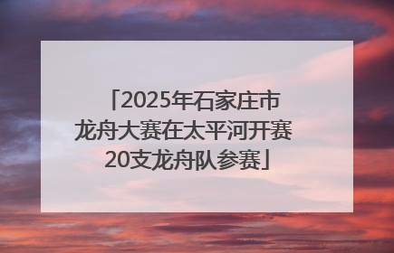 2025年石家庄市龙舟大赛在太平河开赛 20支龙舟队参赛