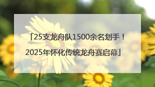 25支龙舟队1500余名划手！2025年怀化传统龙舟赛启幕