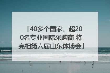 40多个国家、超200名专业国际采购商 将亮相第六届山东体博会