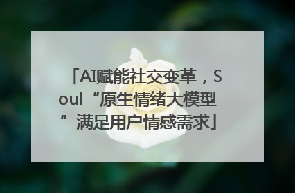 AI赋能社交变革，Soul“原生情绪大模型”满足用户情感需求